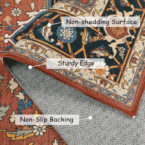 Ultra Thin Washable Oriental Area Rug