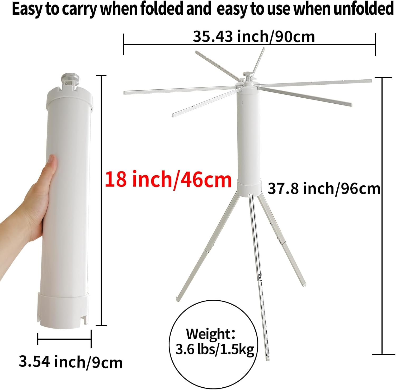 JOOM Clothes Drying Rack Portable Foldable - Drying Rack Clothing Space Saving,Collapsible Drying Rack for Laundry,Travel,Indoor,Outdoor. Folding Clothing Rack Home and Travell (Small Rack) - NestledHome