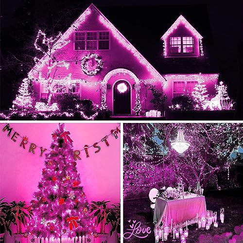 Solar String Lights Outdoor 2Pack 80FT 200LED Valentine Lights (2 Count)