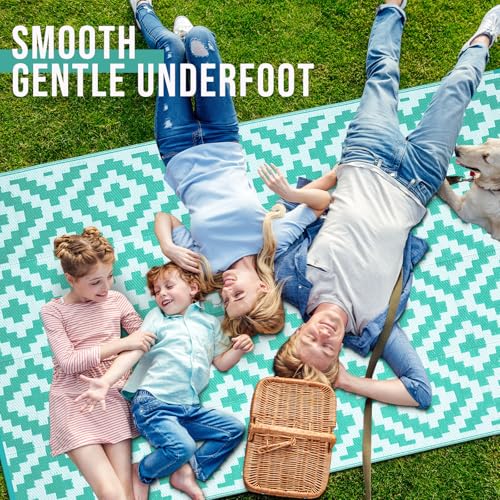 Outdoor Rug 6x9 ft Waterproof Reversible Mat