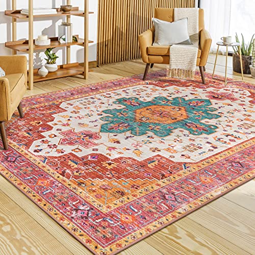 Ultra Thin Washable Pink Area Rug