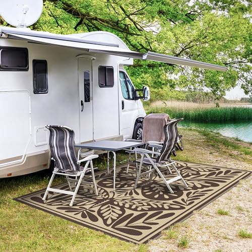 Outdoor Rug Waterproof Plastic Rugs for Patio (54 Sq Ft)