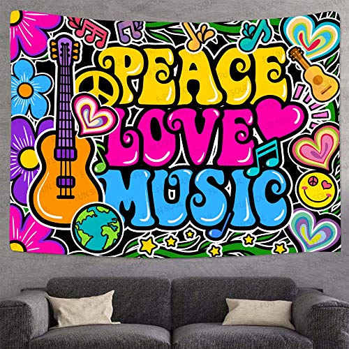 Peace Love and Music Tapestry