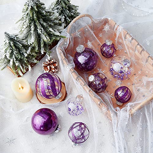 Clear Christmas Ball Ornaments (24 Count)