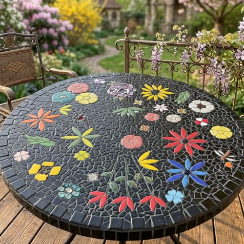 454g Irregular Shape Black Ceramic Mosaic Tiles for DIY Crafts Bulk