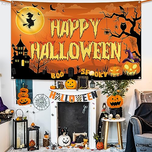 Spooky Happy Halloween Banner 72x44 Inch