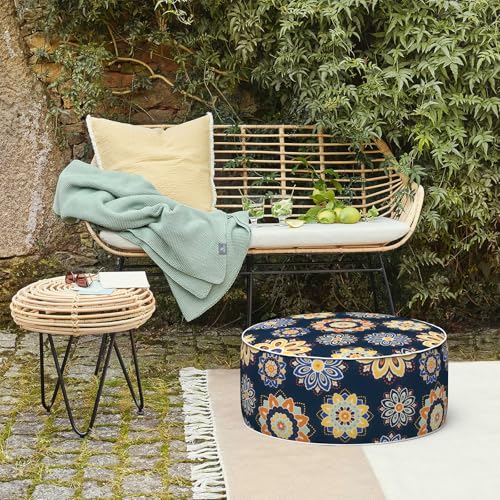 Inflatable Stool Ottoman Footrest with Handle