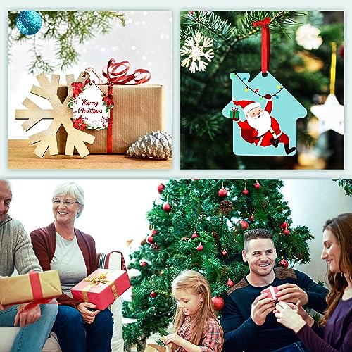 Personalized Christmas Ornaments 2025 Wood Custom Picture Text Hanging Ornament Customized Christmas Tree Decorations Keepsake Gift for Family Couples Xmas Tree Home Decor