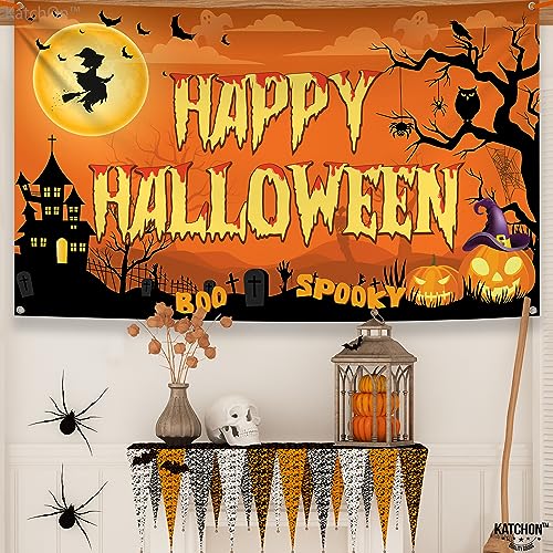 Spooky Happy Halloween Banner 72x44 Inch