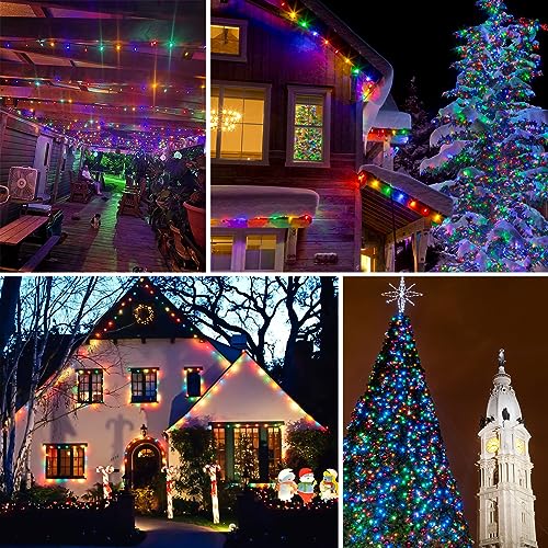 Multicolor Solar Christmas Lights 2Pack Total 180FT 500LED (2 Count)