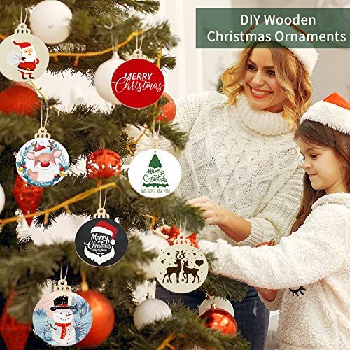 Wooden Christmas Ornaments (50 Count)