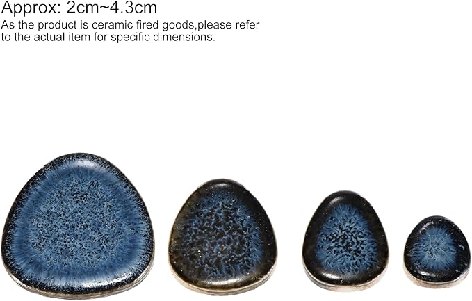 MECCANIXITY 100g Ceramic Mosaic Tiles for Crafts Bulk, Pebble Blue Glazing Ceramic Tiles for Mosaic Kits Garden Stepping Stone Cup Mat