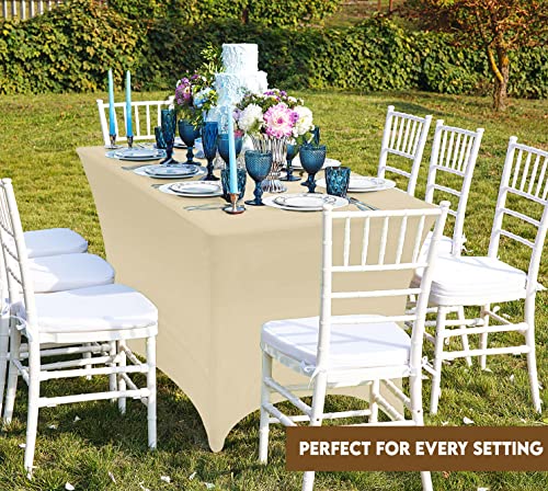 Spandex Table Cloth 2 Pack [6FT (2 Count)