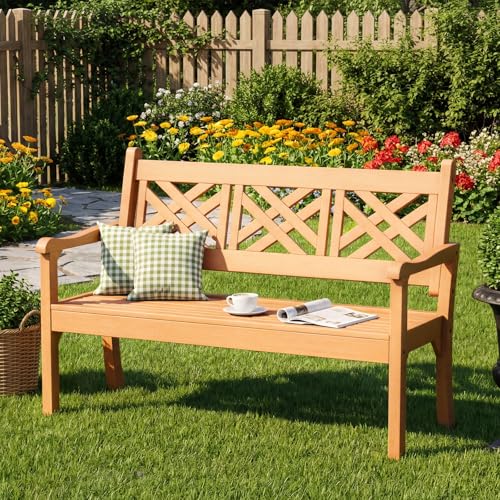 54" Poly Lumber Outdoor Patio Bench Weatherproof