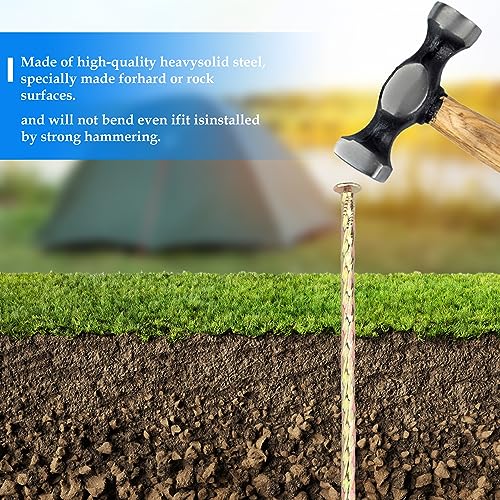 120 PCS 6 Inch Spiral Metal Galvanized Landscape Spikes (120 Count)