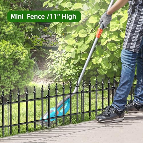 Decorative Metal Garden Fence 11" x 12'