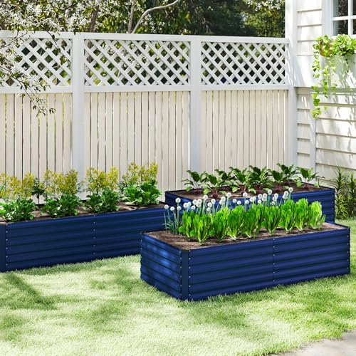 6x3x2ft Outdoor Metal Raised Garden Bed (2 Count)