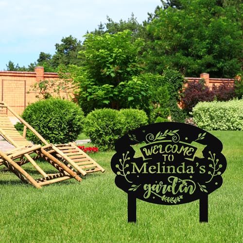 Personalized Metal Garden Sign with Stake