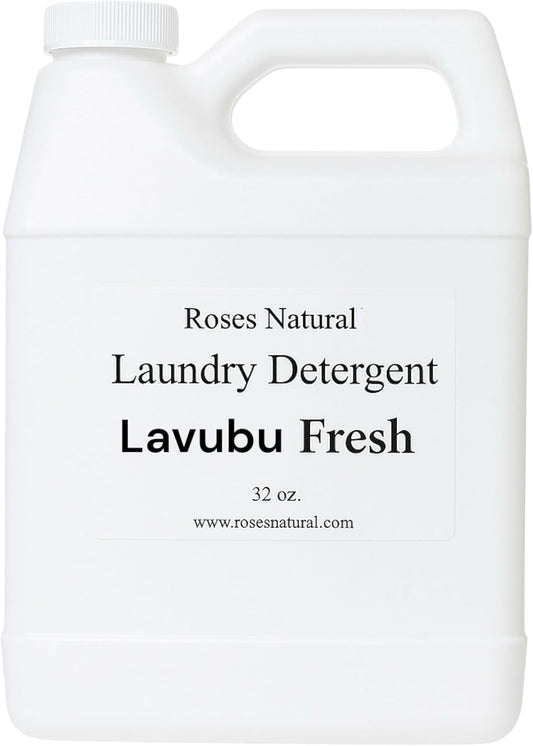 Plant-Based Liquid Laundry Detergent, 32 Fl Oz, Multiple Scents, HE Compatible (Lavubu Fresh) - NestledHome