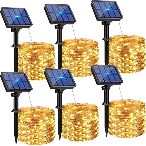 6 Pack Solar String Lights Outdoor (6 Count)