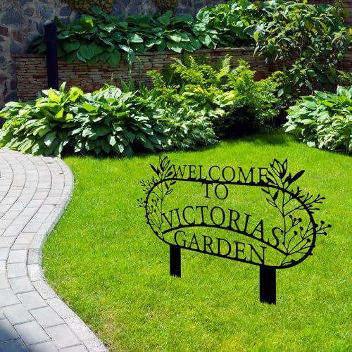 Personalized Metal Garden Sign with Stake