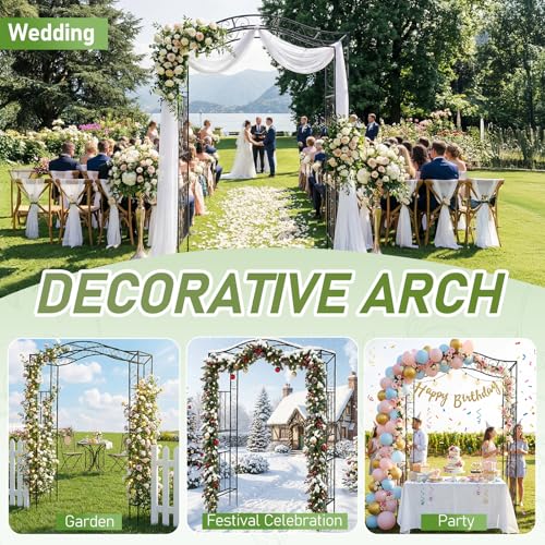 Metal Garden Arch Arbor Trellis for Climbing Plants
