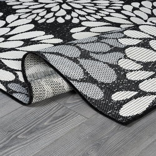 Outdoor Rug 5x7 Modern Exotic Tropical Leaf Area Rugs for Indoor and Outdoor Patio Deck Porch Garden Water Resistant Washable Outside Carpet