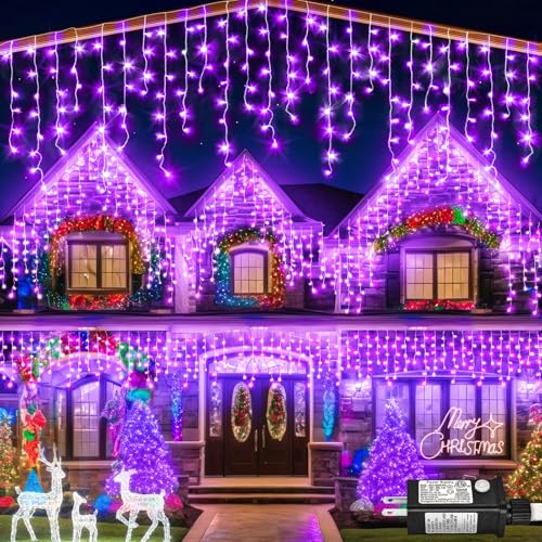 66ft Purple Christmas Lights Outdoor