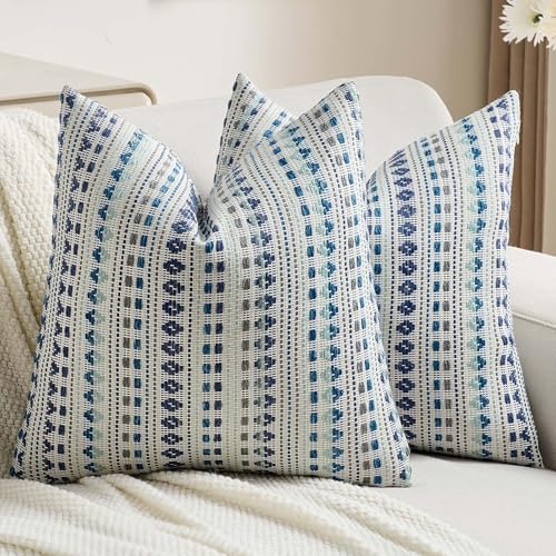 Pack of 2 Boho Throw Pillow Covers 24x24 Inch