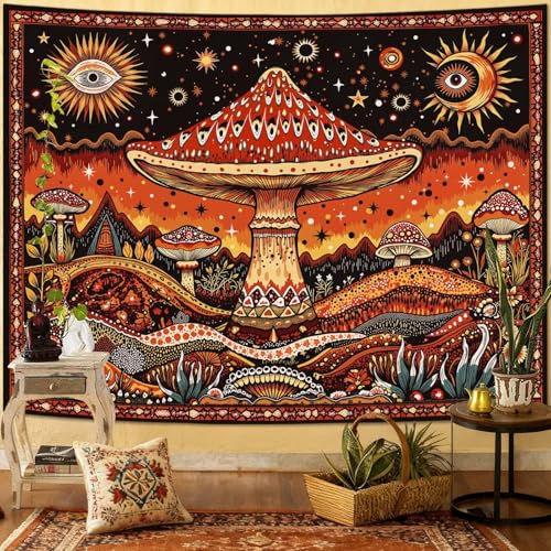 Hippie Mushroom Tapestry