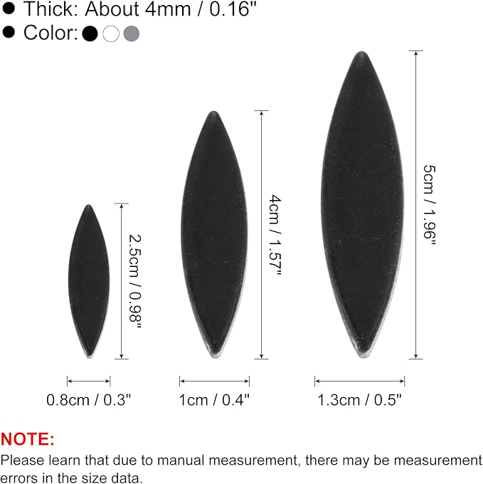 uxcell Ceramic Mosaic Tile, About 200g Teardrop Leaf Tile Mosaic Block for Handicrafts Artwork, Black/White/Gray