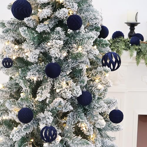 36PCS Velvet Ornaments for Christmas Tree (36 Count)