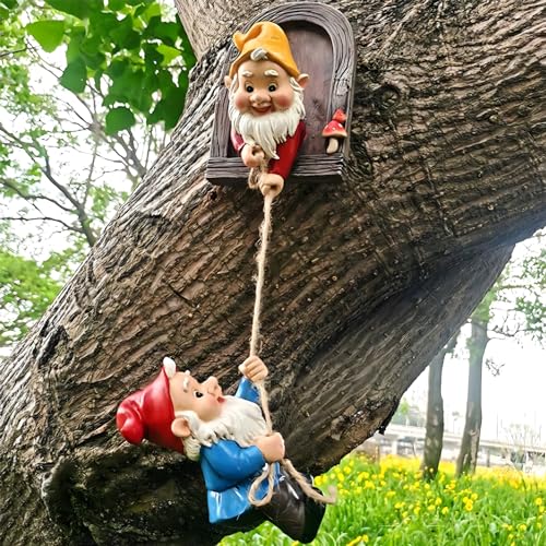 Climbing Gnomes Tree Faces Decor