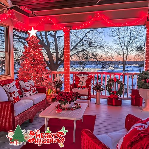163 FT 500 LED Red Halloween String Lights Indoor Outdoor (163 Foot)
