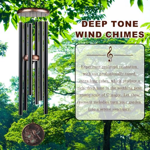 Large 48" Hummingbird Wind Chimes