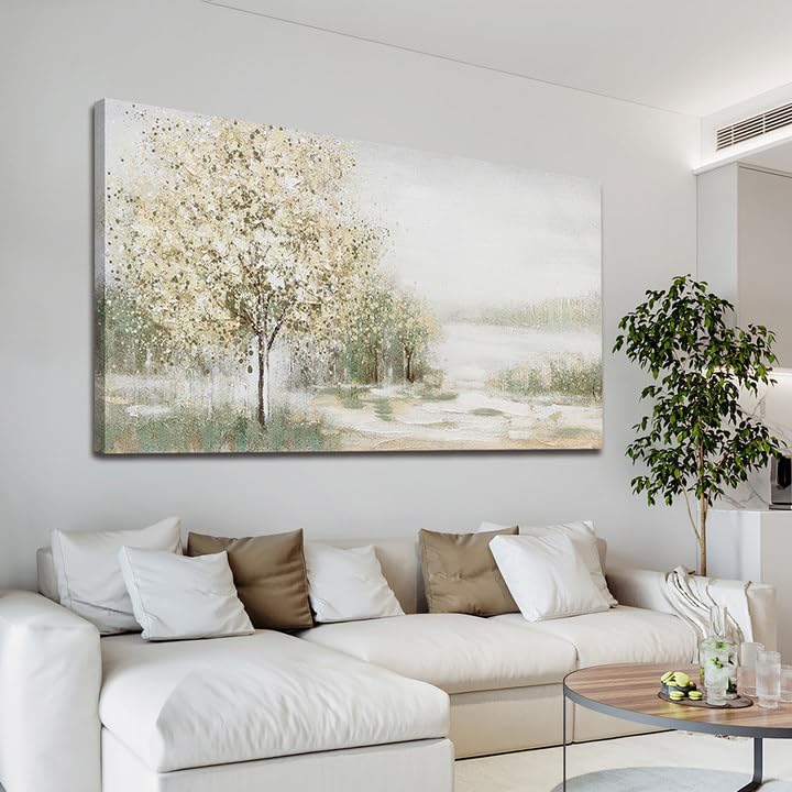 Canvas Wall Art Decor Large Green Wall Art for Living Room Natural Landscape Wall Art Decor Canvas Art Wall Decor Oversized Wall Art Prints for Room Bedroom Office Decor 29"X58"