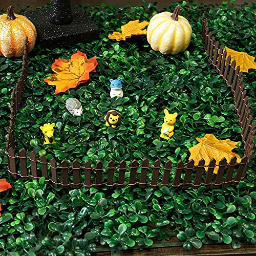 35 Inch Miniature Fairy Garden Fence DIY Wood Decorative Ornament Fence for Dollhouse Succulent Plant Pot Studio Scenes (140 sq inches)