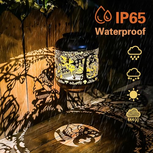 Gnomes Solar Lanterns Outdoor Waterproof