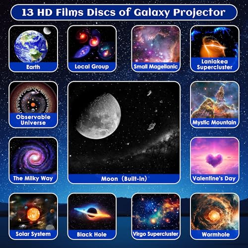 Galaxy Projector for Bedroom Pro Version (13 Count)