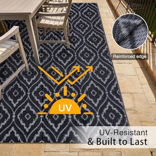Outdoor Rug 5x8 ft Waterproof Reversible Braided Mat (40 Sq Ft)