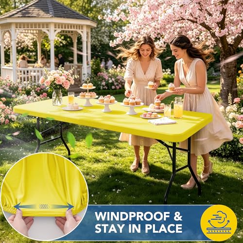 Fitted Tablecloth for 8 Foot Rectangle Tables (6 Count)
