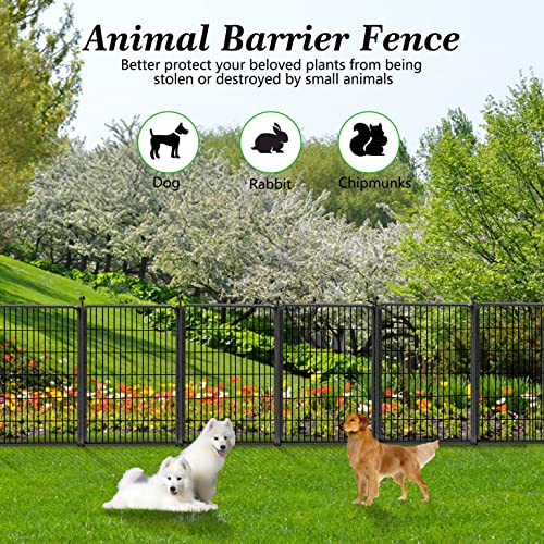 Decorative Black Metal Fencing Garden Fence with Gate