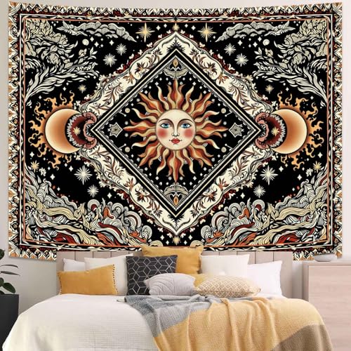 Celestial Sun & Moon Tapestry