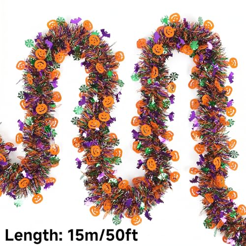 50 Ft Halloween Tinsel Garlands (50 Foot)