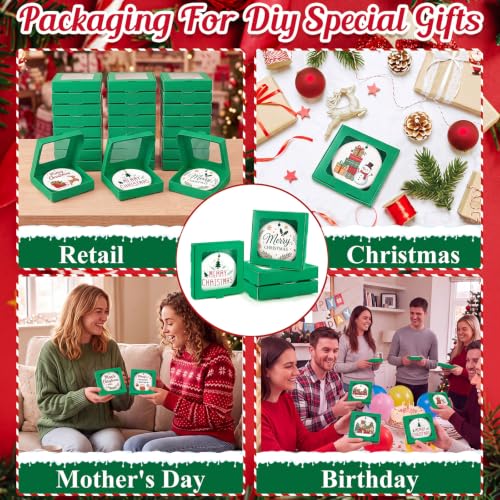 25 Pcs Christmas Sublimation Ornament Blanks Box (25 Count)