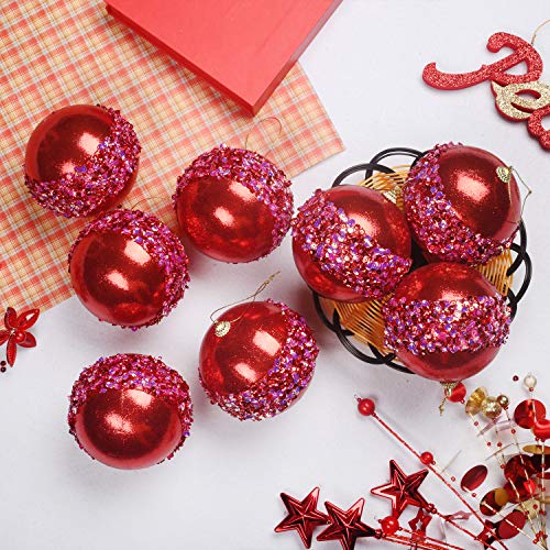4" Christmas Ball Ornaments (4 Count)