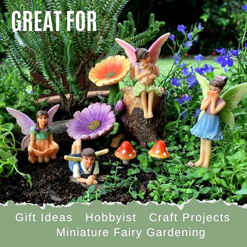 Fairies for Fairy Garden Accessories Kit Outdoor (7 Count)