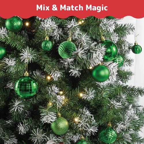 36 Pieces Green Christmas Ornaments Set