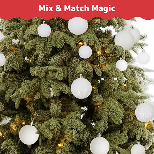 36 Piece White Christmas Ornaments and Balls