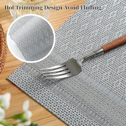 Lunar Grey Placemats Set of 6 (6 Count)